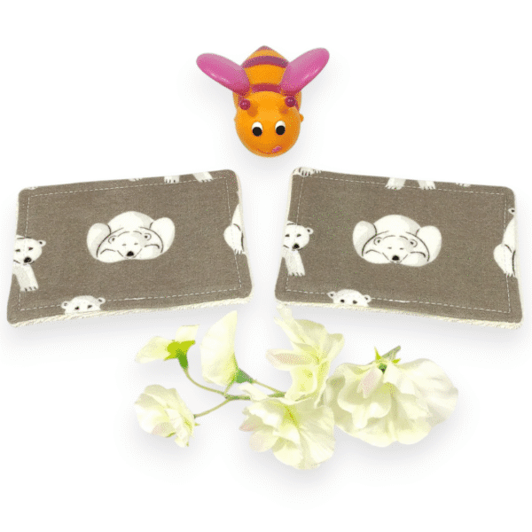 Lot de 6 lingettes bébé lavables en coton bio GOTS – flanelle & micro éponge extra douces, écologiques et réutilisables pour une toilette zéro déchet.