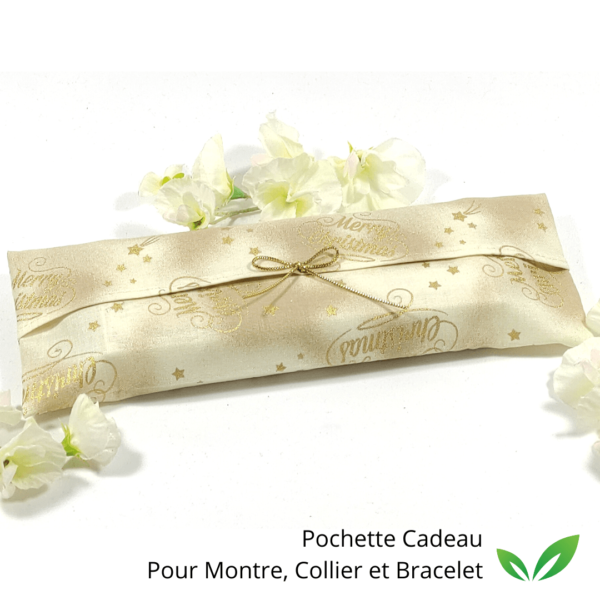 Pochettes Cadeaux Noël Crèmes pour Montre, Collier et Bracelet