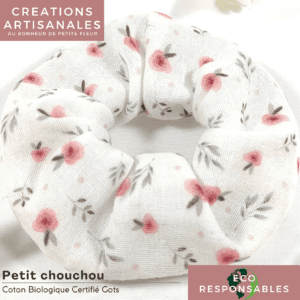 Petit chouchou Roses dansantes en coton