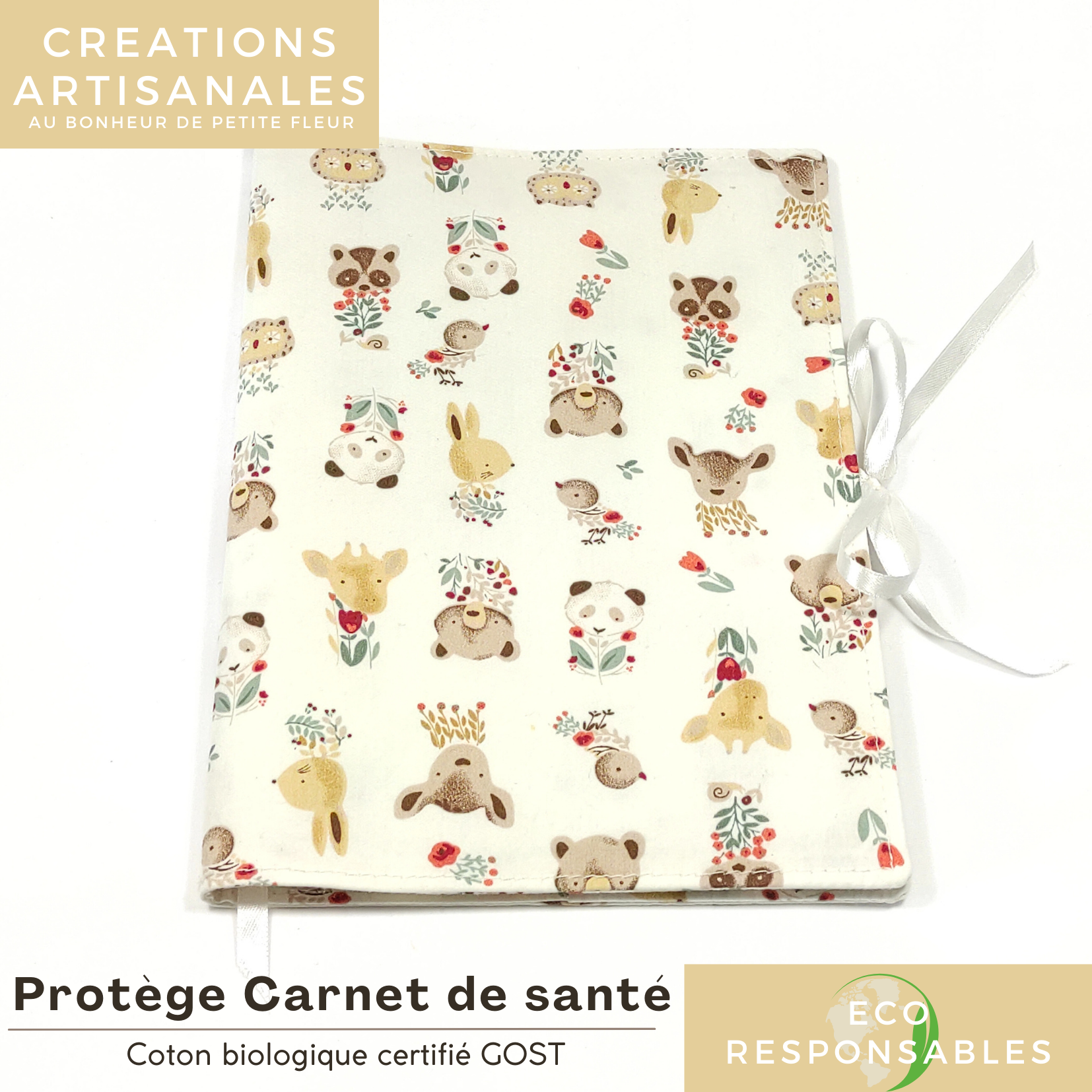 Protège Carnet de santé Animaux - Au Bonheur de Petite Fleur