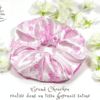 Grand chouchou fleuri rose