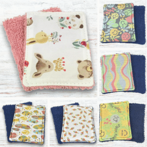 Offrez à vos enfants un papier toilette lavable en tissu et réutilisable en coton bio Oeko-tex, doux et écologique. Réduisez les déchets avec style !